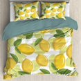 thumbnail image 1 of Lemon Green Leaves Funda Nórdica Queen 90 x 90 en Microfibra Lavada Ultra Suave, 1 of 8