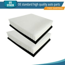 YXPCARS 2PCS Front Engine Air Filter for Chevrolet Silverado 2500 3500 HD GMC Sierra 2500 3500 HD 6.6L , New Air Filter Replacement (CA11033)