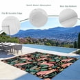thumbnail image 3 of Farmhouse Tiger Outdoor Rug 4x6 Ft - Reversible Patio Rug Outdoor Camping Rugs, Summer Watercolor Animals Palm Trees Washable Indoor Outdoor Area Rugs, Non-Slip Outdoor Carpet Runner for Deck/Porch, 3 of 8