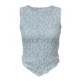 thumbnail image 4 of jobturf Floral Lace Tank Tops for Women Asymmetric Hem Slim&nbsp;Fitted Sleeveless Shirts Going Out Summer Blouses Beach Vacation Outfits S-XL, 4 of 6