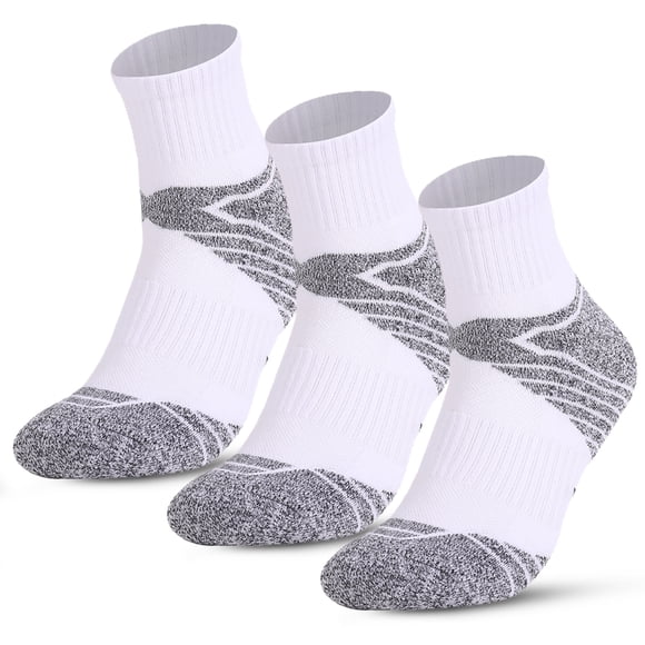 Arealer Hommes 3 Paires Chaussettes Athlétiques en Coton Sports de Plein Air Chaussettes Décontractées Mi-Mollet pour Randonnée Randonnée Marche