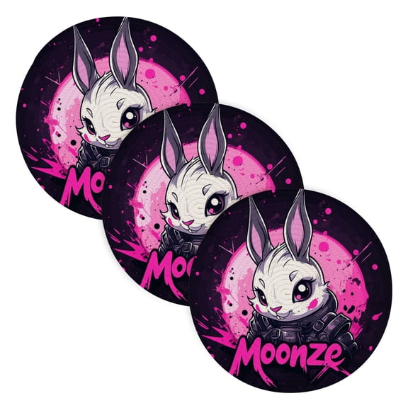 BZSMCE Mats for Pots,Pans Place Cute Cartoon Rabbit Simple Style Pattern Pot Mats