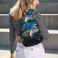 thumbnail image 5 of Disketp Ocean Coral Turtle Mochila de Lona Estampada, Mochila Escolar de Viaje Ligera para Estudiantes y Portátil-Medium, 5 of 5
