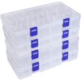 thumbnail image 1 of Plastic Organizer Container Storage Box Adjustable Divider Removable Grid Compartment for Jewelry Beads Earring Tool Fishing Hook Small Accessories( grids X ), 1 of 7