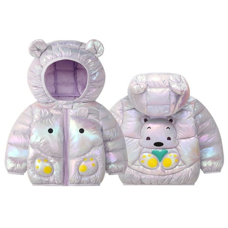 

Youmylove Kids Toddler Baby Girls Boys Autumn Winter Warm Thick Padded Long Sleeve Hooded Jacket Coat Clothes Cute Clothing