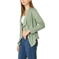 thumbnail image 4 of INSPIRE CHIC Veste en Faux Suède pour Femme à Manches Longues, devant Drapé, Vestes de Moto, 4 of 6