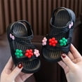 thumbnail image 2 of Cathalem Girls Talons Sandals Ouvert Chaussures Plates Robe Sandals Summer, Noir 27, 2 of 5