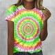 thumbnail image 2 of Tops de Cuello Redondo para las Mujeres de Manga Corta Impresa Casual, Camiseta de Moda para Uso Diario Y de Fiesta, 2 of 5