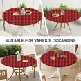 thumbnail image 7 of Red Black Checkerboard Checkered Pattern Round Fitted Tablecloth with Elastic Edge,Dining Table Cover Waterproof,Outdoor Round Tablecloth for Camping,Dining,Indoor and Outdoor, 7 of 7