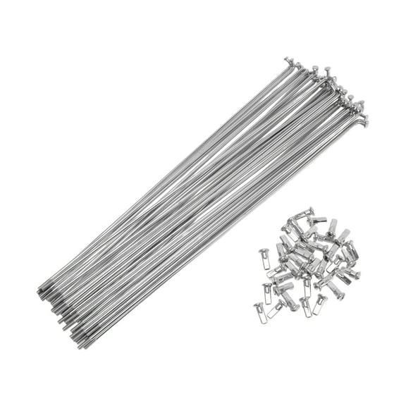 36 Set 12G Bicycle Spokes 231mm Bike Wheel Spokes 45 Steel Galvanized Silver Tone