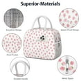 thumbnail image 4 of Lunch Bag Lunch Box for Women Reusable Insulated Lunch Bags,Water-Resistant Strawberry Plants Fruit White Cooler Lunch Tote Bag, Large Capacity for Work Travel Picnic, 4 of 6