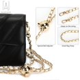 thumbnail image 3 of Gustave DIY Alloy Leather Flat Chain Strap Handbag Chains Purse Chain Straps Shoulder Cross Body Replacement Straps with Metal Buckles (White), 3 of 8