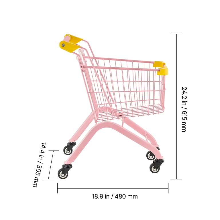 KFFKFF Children's Shopping Cart with Steel Frame, Pink photo 8