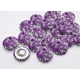thumbnail image 2 of IBA Indianbeautifulart Purple Decorative Buttons For Sewing Crafting Leaves & Floral Artistic Printed Canvas Fabric&nbsp;1 Inch Buttons For Sewing Pack Of 50, 2 of 7