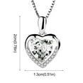 thumbnail image 3 of Collar para mujer, joyería para mujer, collar de cadena con colgante de corazón y piedra de cristal, joyería para mujer, 3 of 3