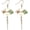 Green Fan, variant on Asymmetric Fan Earrings for Women Creative Chinese Cultural Landscape Earrings Oriental, Style R1606