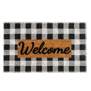 Mainstays Leaf Wreath Welcome Coir Doormat, 23