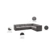 thumbnail image 2 of Meridian Furniture Quincy Grey Velvet Modular Sectional, 2 of 14
