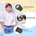 thumbnail image 3 of XIATIAN Boy's Belt Kids Canvas Web Belt Football Belt with Double D-ring Buckle Back to School Gift, 3 of 7