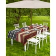 thumbnail image 4 of Hokiten Outdoor Tablecloths with Umbrella Hole & Zipper, Retro American Flag 54x80 Inch Tablecloth Rectangle, Vintage Shabby US Flag Waterproof Table Cloth, Patio/Pool/Picnic Table Covers, 4 of 7