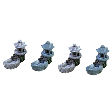 WORGEOUS  4 Pcs Mini Garden Fairy House Pool Tower Miniature Accessories for Sale