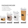 thumbnail image 2 of Food Storage Containers with Lids, Vtopmart 24 pcs Plastic Kitchen and Pantry Organization Canisters for Cereal, Dry Food, Flour and Sugar, BPA Free, Includes 24 Labels，Black, 2 of 6
