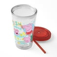 thumbnail image 5 of CafePress - Peppa Pig: Splish Splash - 16 Ounce Classic Clear Insulated Double Wall Tumbler Cup with Lid Straw , Reusable, 5 of 5