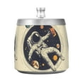 thumbnail image 7 of Yayeee Ashtray with Lid for Cigarette Smokeless Stainless Steel Home Ash Holder, Astronaut Floating, 7 of 7