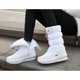 thumbnail image 4 of Botas de nieve de becerro blancas para mujer Zapatos impermeables de algodón pesado, 4 of 6