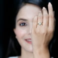 thumbnail image 4 of Rosec Jewels Certified Lab Grown Diamond Designer Engagement Ring (EF-VS Quality), 10K Yellow Gold, US 3.50, 4 of 9