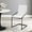 Black White, variant on Modway Pitch 20.5" Fabric and Stainless Steel Dining Armchair in Black/Beige