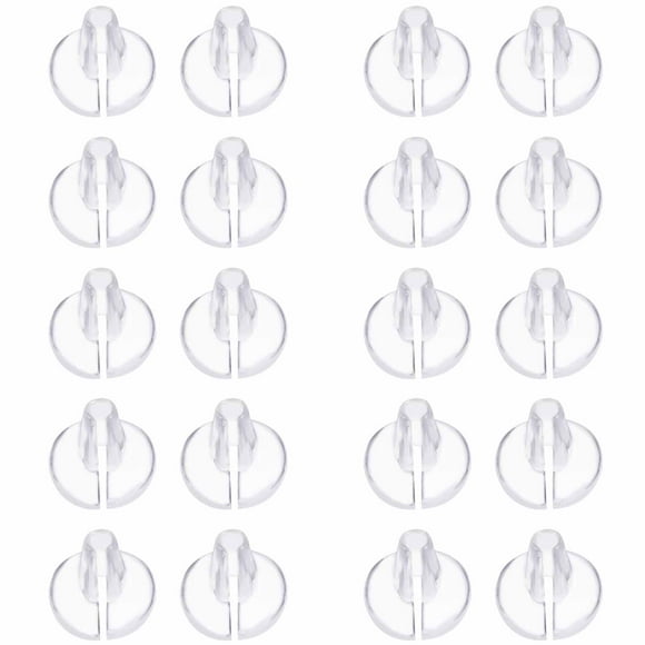 pitrice 10 Pairs, Silicone T-Shaped Transparent Sandal Gap Gel Toe Protectors, Comfortable, Sturdy Flip-Flop Essentials transparent Flat style