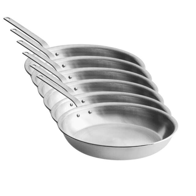 Vollrath Poêle à Frire en Aluminium 14 Pouces avec Poignée Plaquée 671114 (6 Pack)