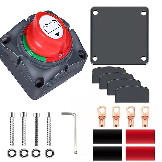 Master Battery Switch 12V/24V - Battery Cut Off - Master Battery Isolator Disconnect Switch Car Battery Kill Switch Accessories