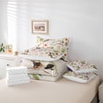 thumbnail image 6 of jejeloiu Watercolor Woodland Cat 7pcs Bedding Comforter Set For Kids,Floral Kitten Print Queen Bedding Sets For Girl,Reversible, 6 of 7
