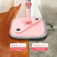 thumbnail image 4 of INWEJIA Spin Mop and Bucket Set with Telescopic Stainless Steel Handle, Pink, 6-Piece, 4 of 9