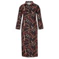 thumbnail image 2 of QLEICOM Women's Casual Turn-down Collar Shirt Dresses Long Sleeve Button Down Long Dress Bohemian Floral Mid Waist Dress with Pockets Summer Beachwear Temperament Maxi Dress Leopard XL, 2 of 5