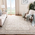thumbnail image 5 of SAFAVIEH Glamour Pierce Floral Bordered Wool Area Rug, Ivory/Grey, 6' x 6' Round, 5 of 5