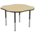 thumbnail image 1 of ECR4Kids 48in Clover Everyday T-Mold Adjustable Activity Table Maple/Black/Black - Super Leg, 1 of 8