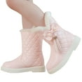 thumbnail image 6 of CAICJ98 Girls Snow Boot Fashion Warm Lined Princess Shoes Lightweight Mid Calf Winter Boots for Girls (Little Kid/Big Kid),3.5, 6 of 7