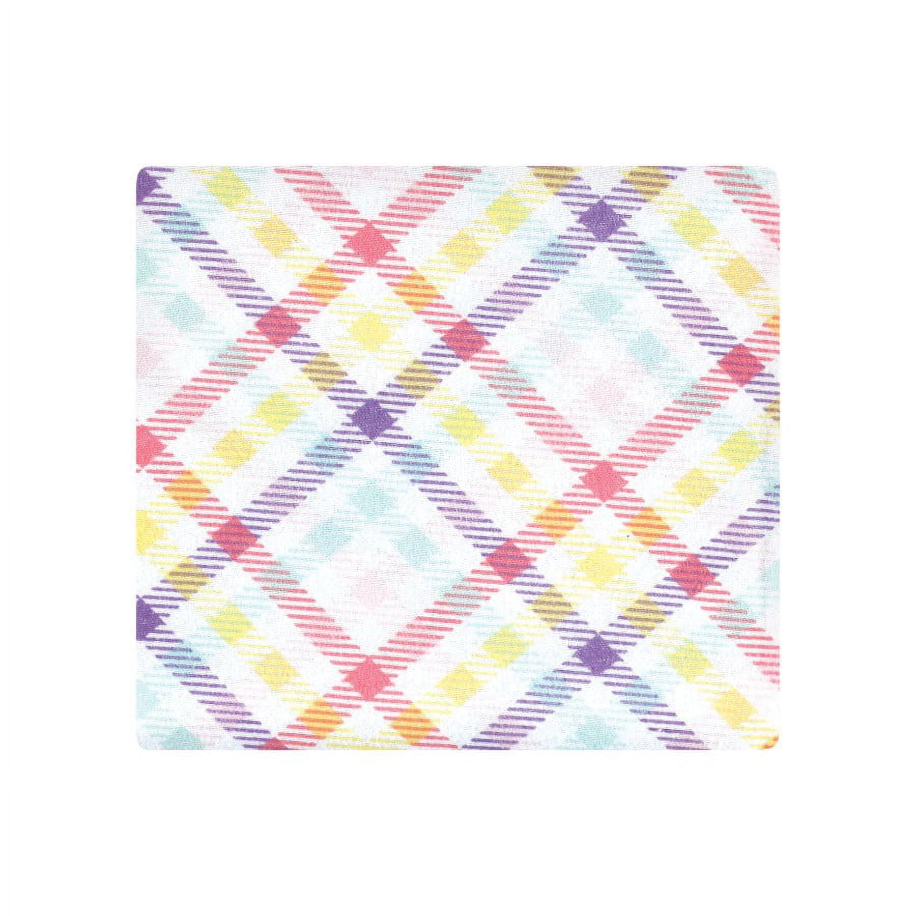 Hudson Baby Infant Girl Cotton Flannel Receiving Blankets Bundle, Pink Tulips, One Size