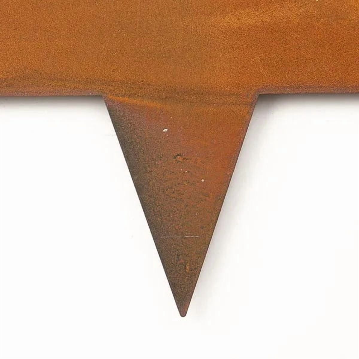 Steel Landscape Edging, 6 Packs 40 x 8 in Weather-Resistant & Pre-Rust Metal Landscape Edging, Bendable Garden Edging Border, Shark Spike, Lawn Edging for Flower Bed Yard Pathway Divider