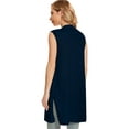 thumbnail image 4 of Cizayoi Women Lightweight Long Sleeveless Cardigans Vest with Pockets, 4 of 7