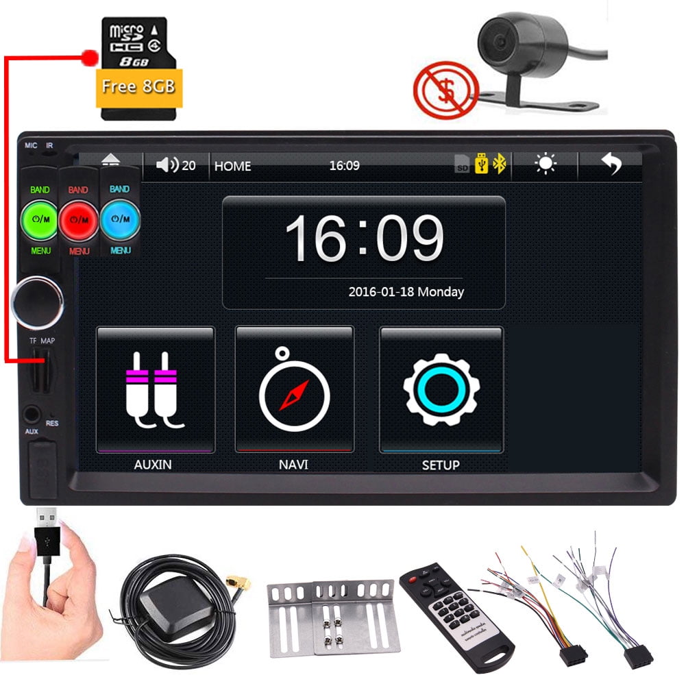 Double Din 7'' Car Video Player GPS Navigation Car Stereo for HD