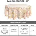 thumbnail image 4 of Thanksgiving Table Cloth Round Table Cover Wrinkle Resistant Waterproof Tablecloth 60 Inch Washable for Kitchen Party Picnic Fall Decorations for Home01, 4 of 6
