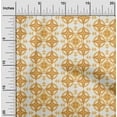 thumbnail image 2 of oneOone Velvet Mustard Yellow Fabric Geometric Dress Material Fabric Print Fabric By The Yard 58 Inch Wide, 2 of 4