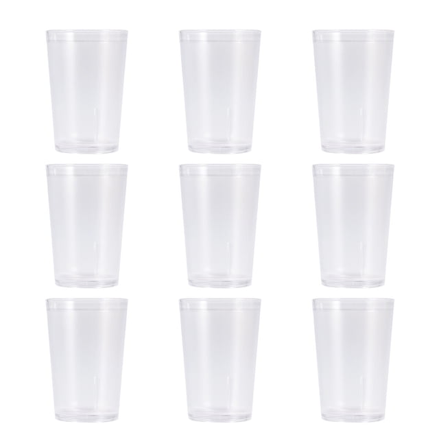EeaseMX 10 vasos acrílicos de 230 ml, de plástico transparente irrompible, para bebidas, para el hogar, hotel, restaurante, fiesta (8503)
