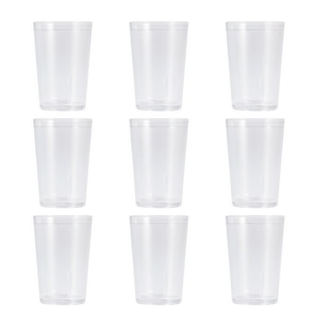 

10PCS 230ml Acrylic Cups Shatterproof Clear Plastic Tumbler Beverage Cups for Home Hotel Restaurant Party (8503)