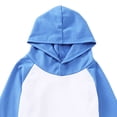 thumbnail image 6 of Povozer Girls Heart Graphic Print Oversized Hoodies,Girls Warm Hoodie Pullover Long Sleeve Cute Graphic Top Girls Fashion Size 9-10 Years,Blue, 6 of 6