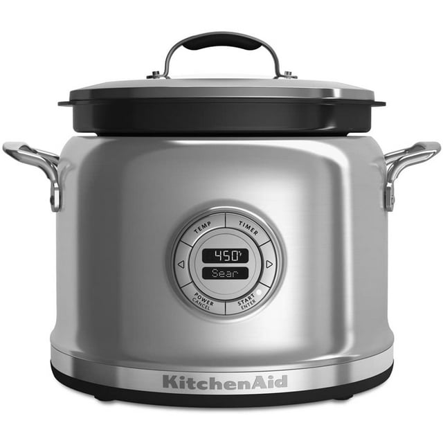 KitchenAid KMC4241SS Electric Multi Steamer Slow Cooker, 4 Qt, Stainless Steel